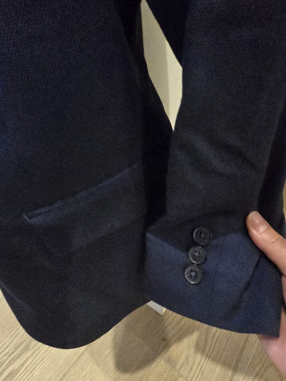 Michael Strahan, Boy's Navy Blue Two-Piece Suit Jacket and Pants, Size 10R - Picture 13 of 14